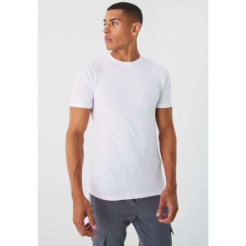 T-shirt moulant côtelé - XL - Boohooman - Modalova