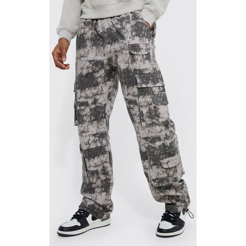Pantalon cargo imprimé camouflage - Boohooman - Modalova