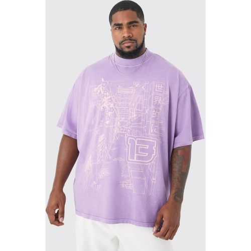 Grande taille - T-shirt oversize imprimé - XXL - Boohooman - Modalova