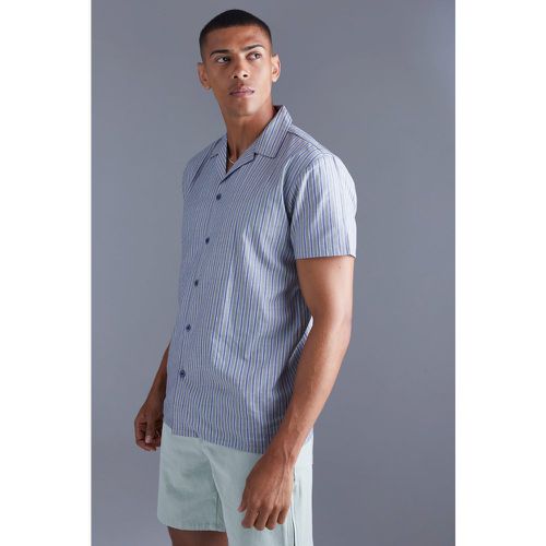 Chemise à rayures et manches courtes - XS - Boohooman - Modalova