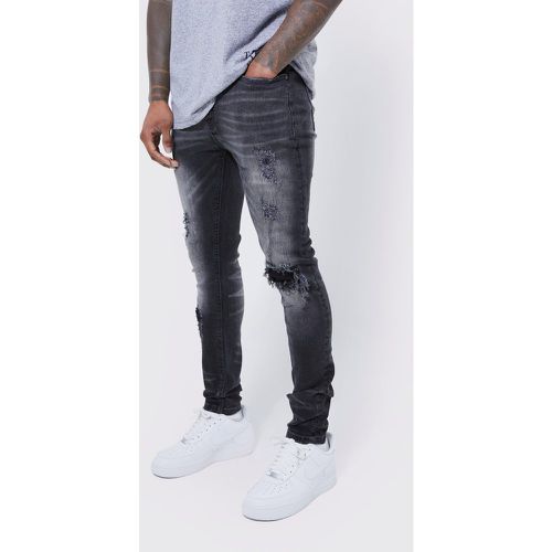 Jean skinny déchiré et réparé - 32R - Boohooman - Modalova