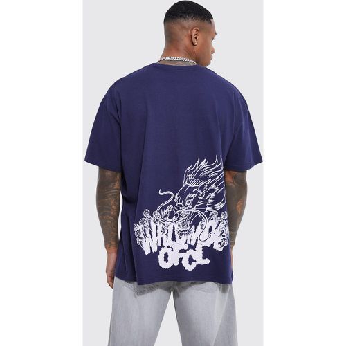 T-shirt oversize imprimé dragon - Boohooman - Modalova