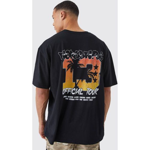 Tall - T-shirt oversize universitaire imprimé palmier - Boohooman - Modalova