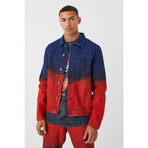 Veste en jean tie dye - L - Boohooman - Modalova