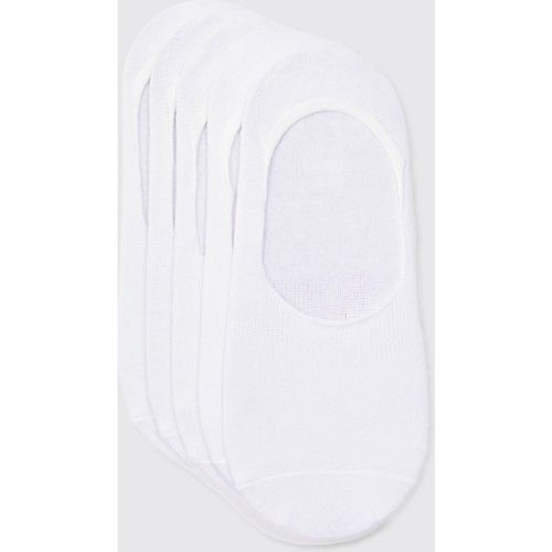 Lot de 5 paires de socquettes invisibles unies - ONE SIZE - Boohooman - Modalova