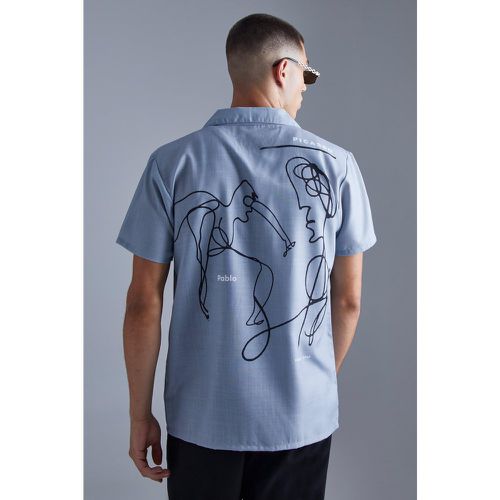Chemise à manches courtes et imprimé Picasso - Boohooman - Modalova