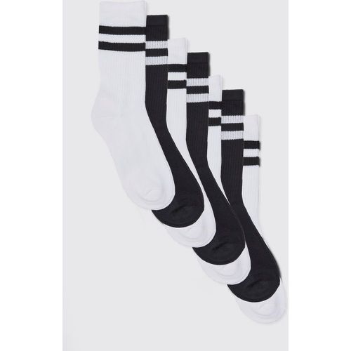 Lot de 7 paires de chaussettes rayées - Boohooman - Modalova