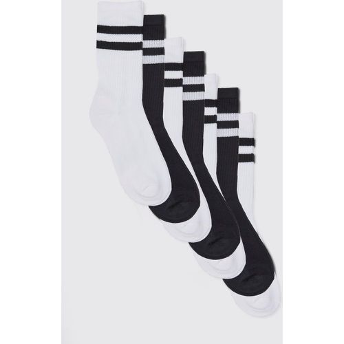 Lot de 7 paires de chaussettes rayées - ONE SIZE - Boohooman - Modalova