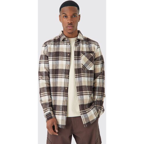 Chemise épais à carreaux - M - Boohooman - Modalova