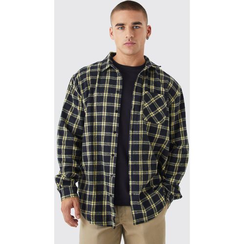 Chemise oversize à carreaux et manches longues - XL - Boohooman - Modalova