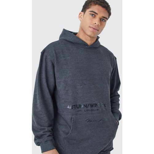 Sweat à capuche oversize épais imprimé - S - Boohooman - Modalova