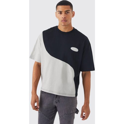 T-shirt oversize color block - M - Boohooman - Modalova