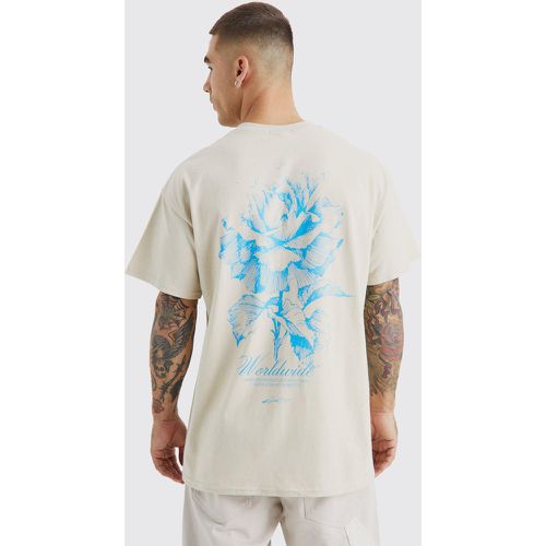 T-shirt oversize fleuri - S - Boohooman - Modalova