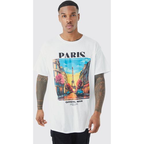 T-shirt oversize à imprimé Paris - Boohooman - Modalova