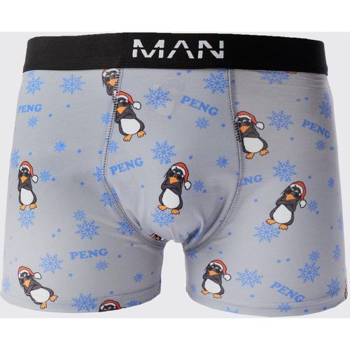 Boxer de Noël à imprimé pingouin - XL - Boohooman - Modalova