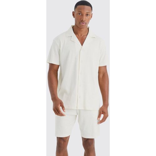 Ensemble côtelé avec chemise et short - L - Boohooman - Modalova