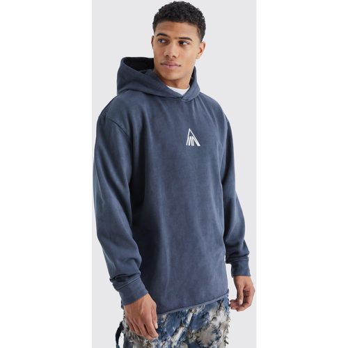 Sweat à capuche oversize délavé - MAN homme - M - Boohooman - Modalova