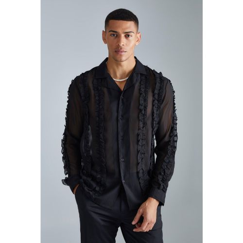 Chemise à volants et manches longues - S - Boohooman - Modalova