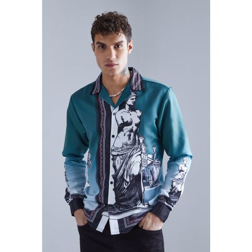 Chemise à manches longues et imprimé tie dye - M - Boohooman - Modalova