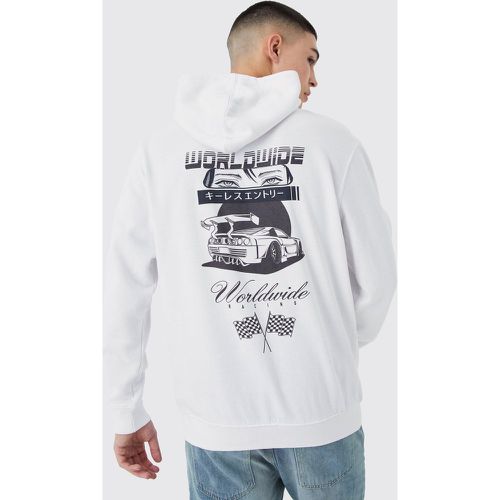 Sweat à capuche à imprimé voiture homme - Boohooman - Modalova