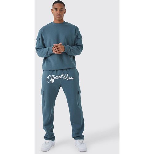 Ensemble avec sweat cargo et jogging - S - Boohooman - Modalova