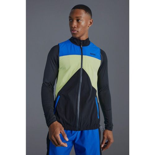 Veste color block sans manches - MAN Active - XS - Boohooman - Modalova