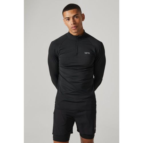 Top zippé à manches raglan - MAN homme - XXL - Boohooman - Modalova