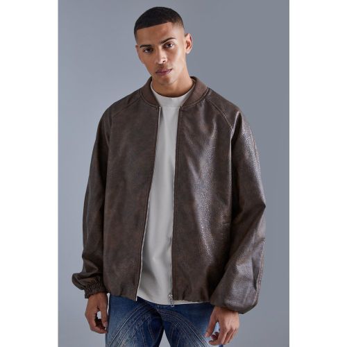 Bomber oversize à manches raglan homme - L - Boohooman - Modalova