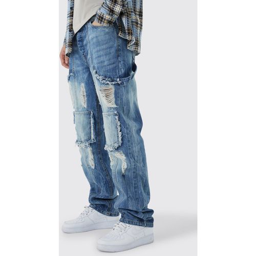 Tall - Jean cargo déchiré homme - 30 - Boohooman - Modalova