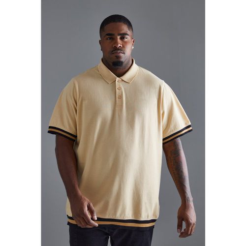 Grande taille - Polo piqué à bandes latérales - XXL - Boohooman - Modalova