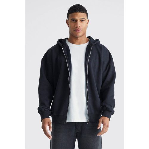 Sweat à capuche oversize zippé homme - M - Boohooman - Modalova