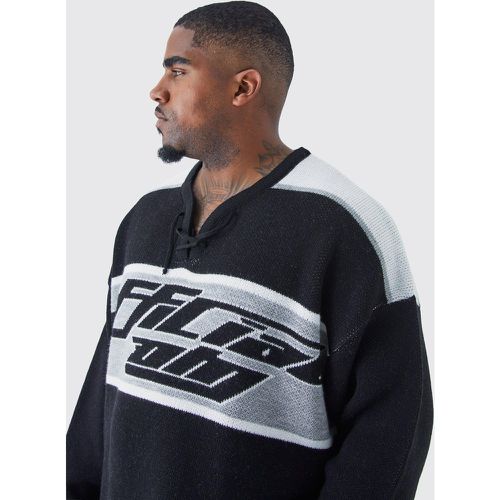 Grande taille - Haut de hockey oversize en maille - XXL - Boohooman - Modalova