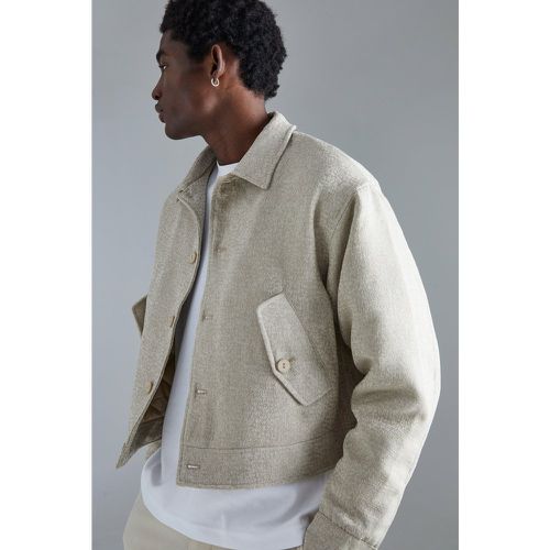 Veste Harrington oversize texturée - Boohooman - Modalova