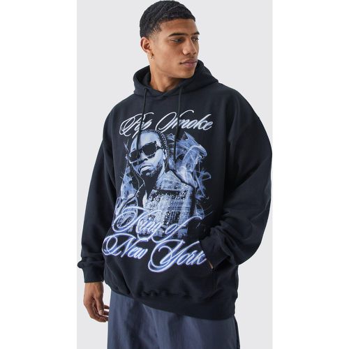 Sweat à capuche oversize imprimé Pop Smoke homme - L - Boohooman - Modalova