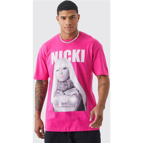T-shirt oversize surteint à imprimé Nicki Minaj - Boohooman - Modalova