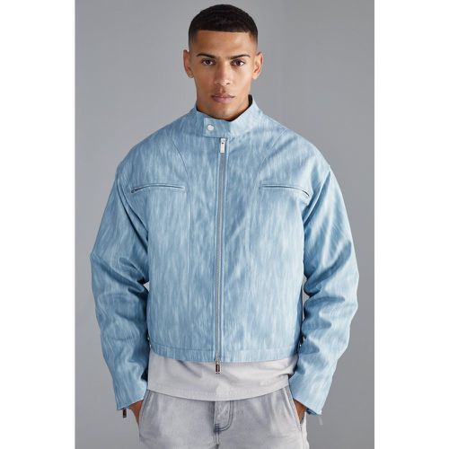 Veste biker oversize à col montant - L - Boohooman - Modalova