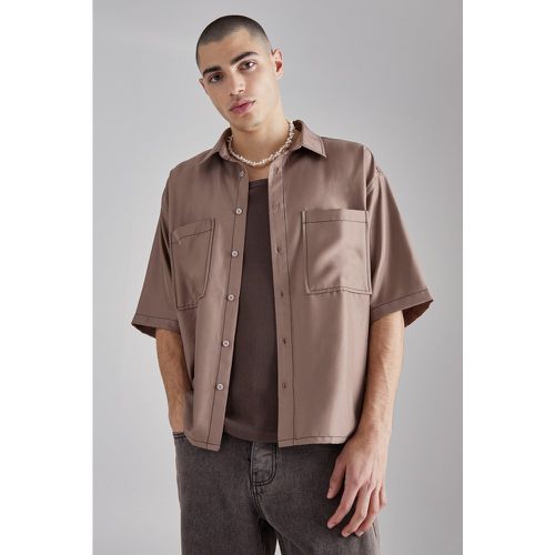 Chemise oversize en twill - L - Boohooman - Modalova