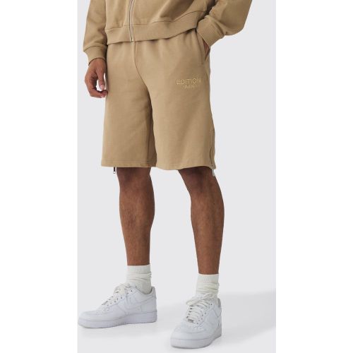 Short oversize épais à ourlets zippés - S - Boohooman - Modalova