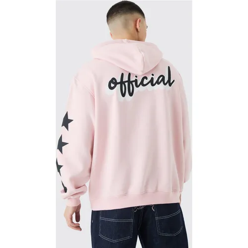 Sweat à capuche oversize à imprimé étoiles - Official - L - Boohooman - Modalova