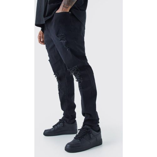 Grande taille - Jean skinny déchiré - 38 - Boohooman - Modalova