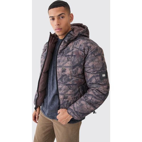 Doudoune réversible à imprimé camouflage - S - Boohooman - Modalova