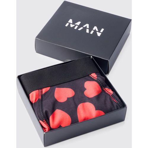 Coffret cadeau - Boxer imprimé cœur - Saint Valentin - L - Boohooman - Modalova