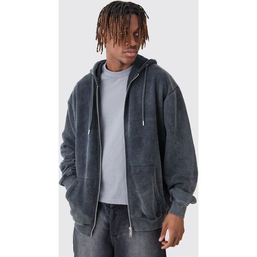 Grande taille - Sweat à capuche oversize délavé homme - XXXXL - Boohooman - Modalova