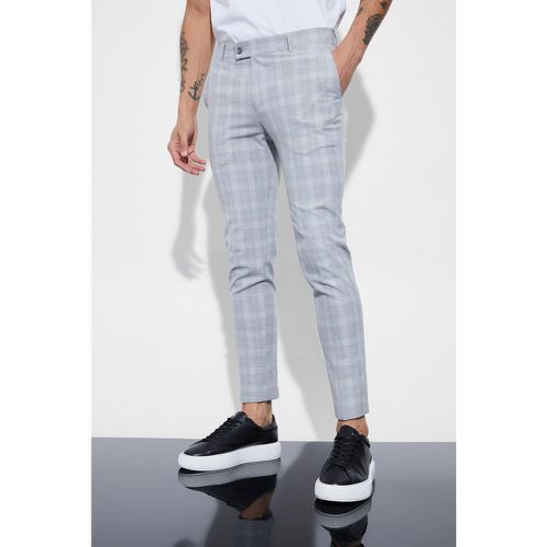 Pantalon court super skinny à carreaux - 30 - Boohooman - Modalova