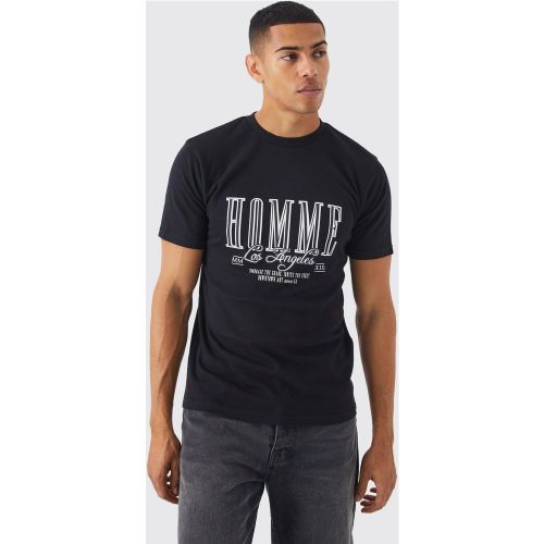 T-shirt cintré imprimé - L - Boohooman - Modalova