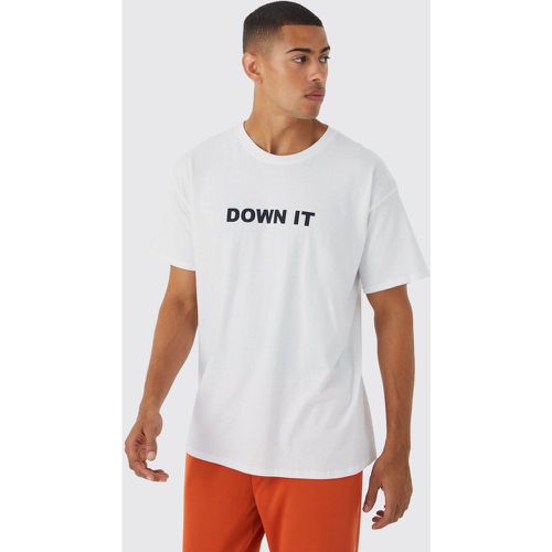 T-shirt oversize à slogan Student - Boohooman - Modalova