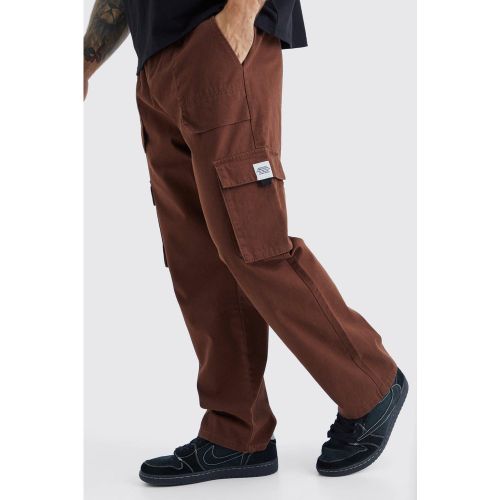 Jogging cargo ample à taille élastiquée - S - Boohooman - Modalova
