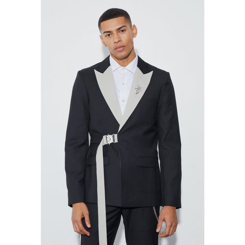 Blazer cintré color block - 38 - Boohooman - Modalova