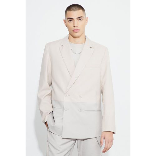 Blazer croisé color block - 36 - Boohooman - Modalova