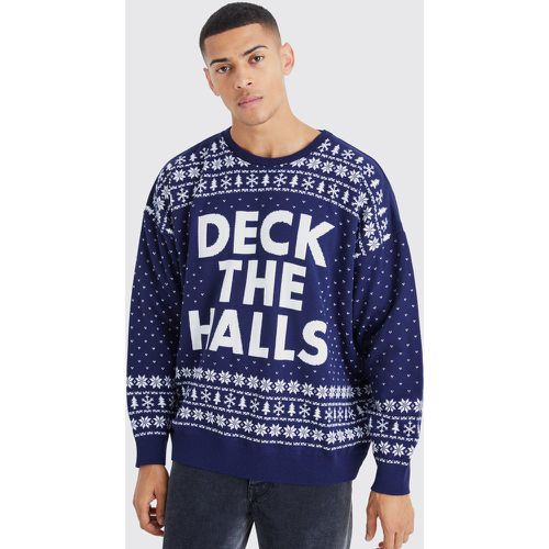 Pull de Noël oversize à slogan - S - Boohooman - Modalova